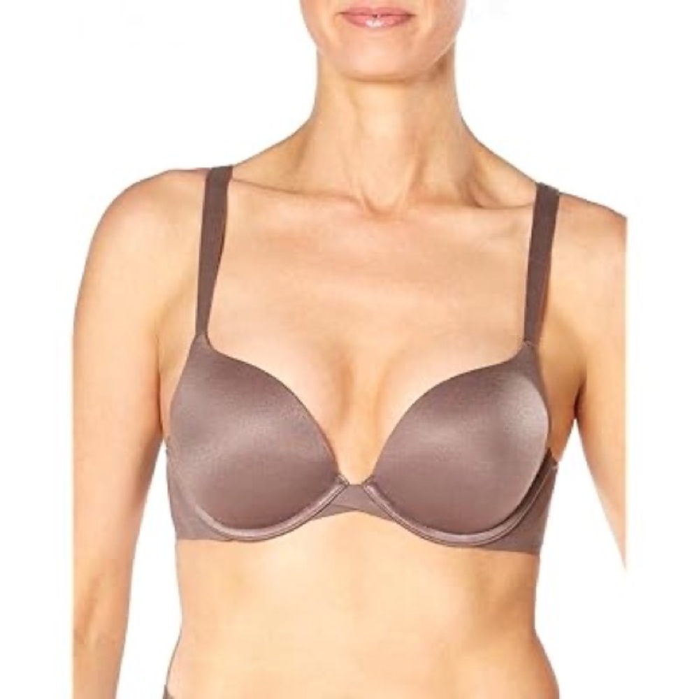Spanx Pillow Cup Push Up Plunge Bra Umber Ash